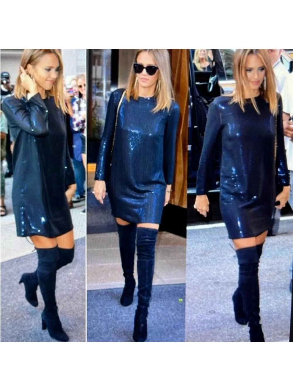 Catherine Malandrino Sorcha Black Faux Suede Thigh High Boots 7.5 Heeled